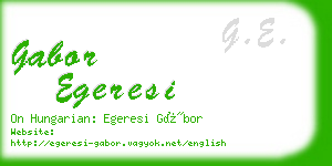 gabor egeresi business card